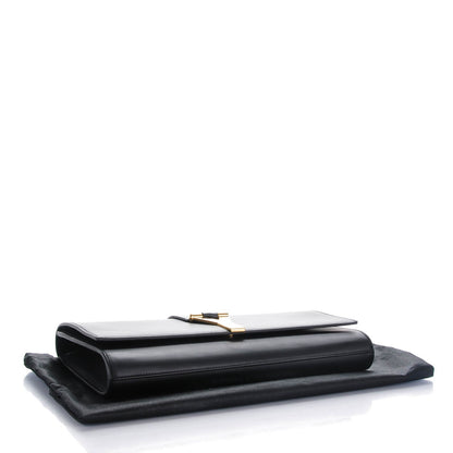 Saint Laurent Textured Calfskin Classic Y Ligne Clutch Black 4 of 7