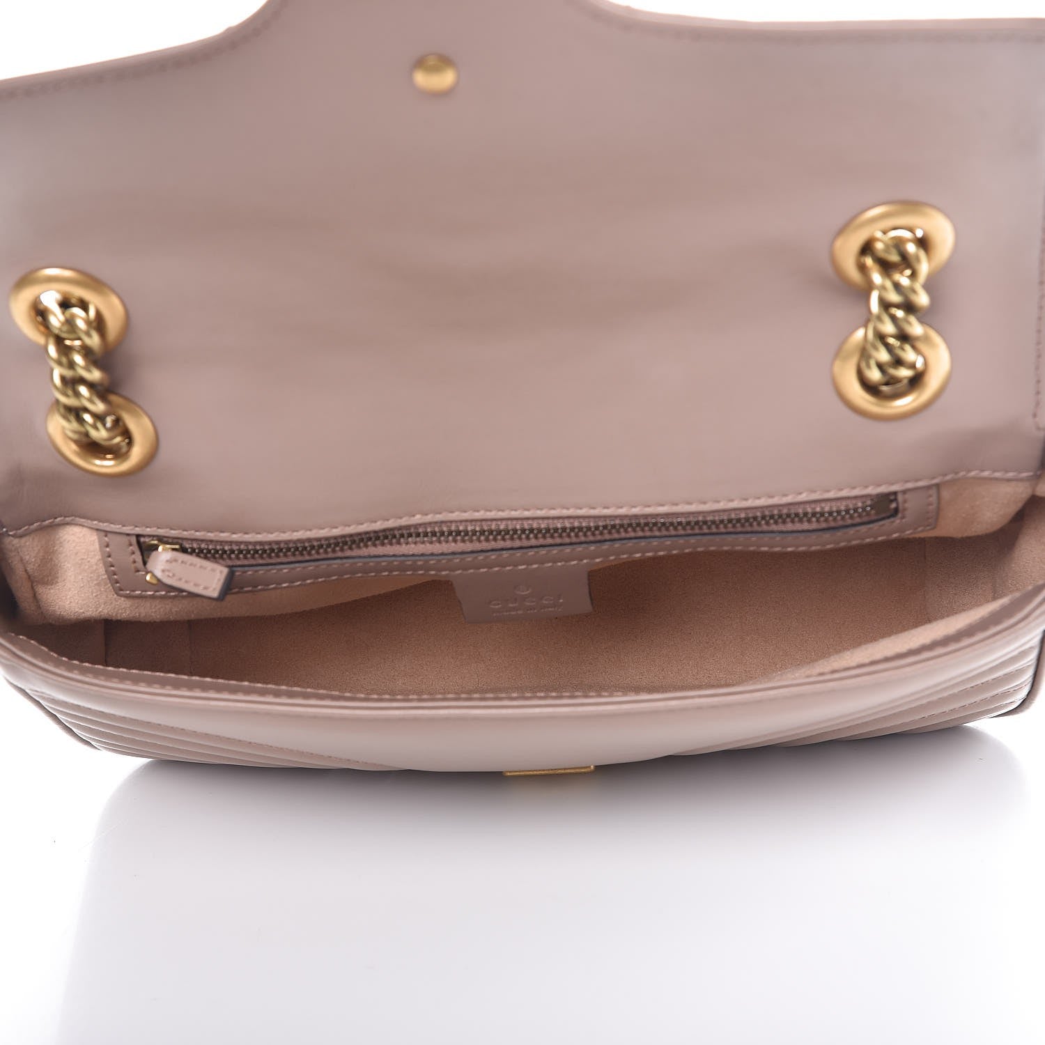 Gucci Calfskin Matelasse Small GG Marmont Shoulder Bag Porcelain Rose 5 of 7