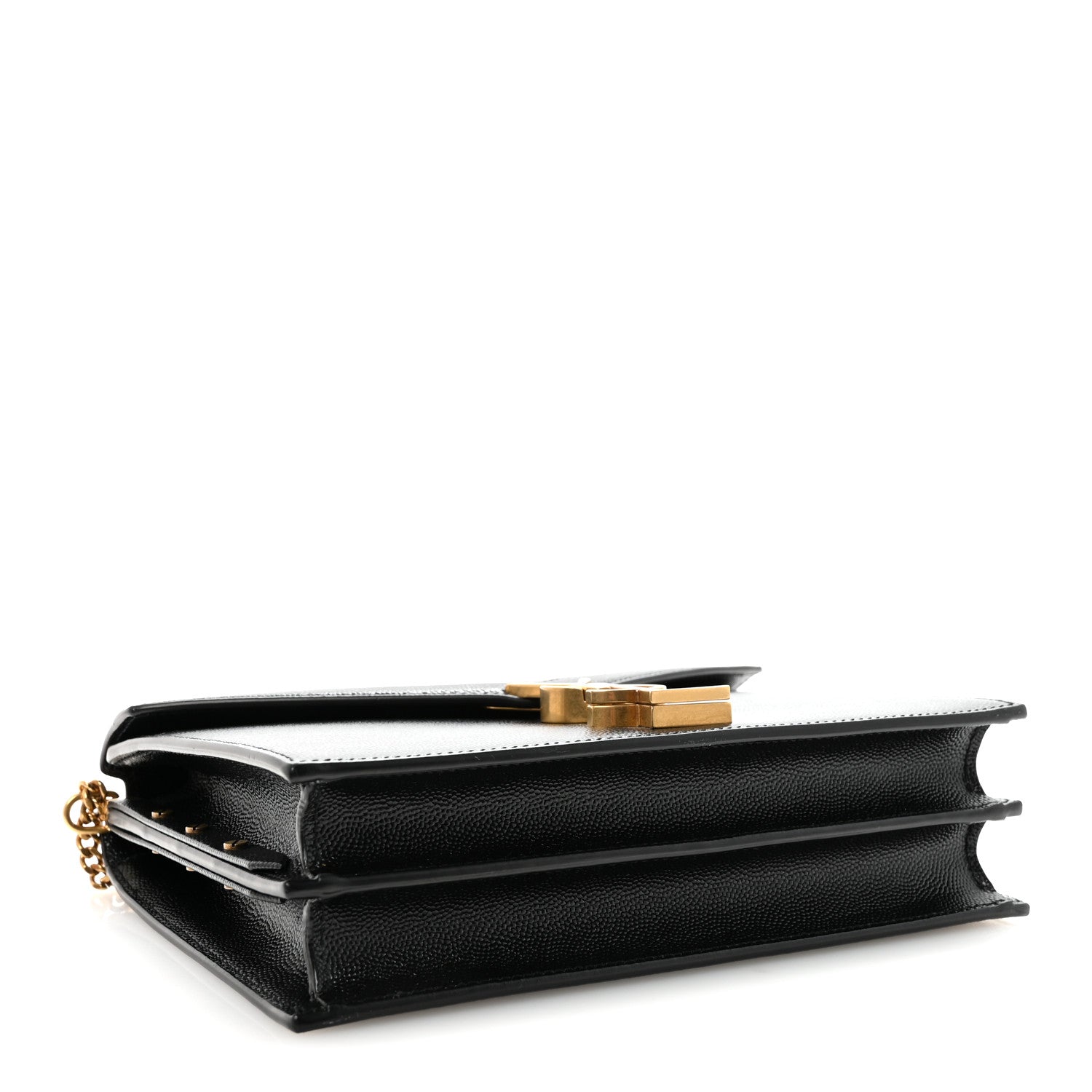 Saint Laurent Grain De Poudre Monogram Cassandra Clasp Bag Black 4 of 10