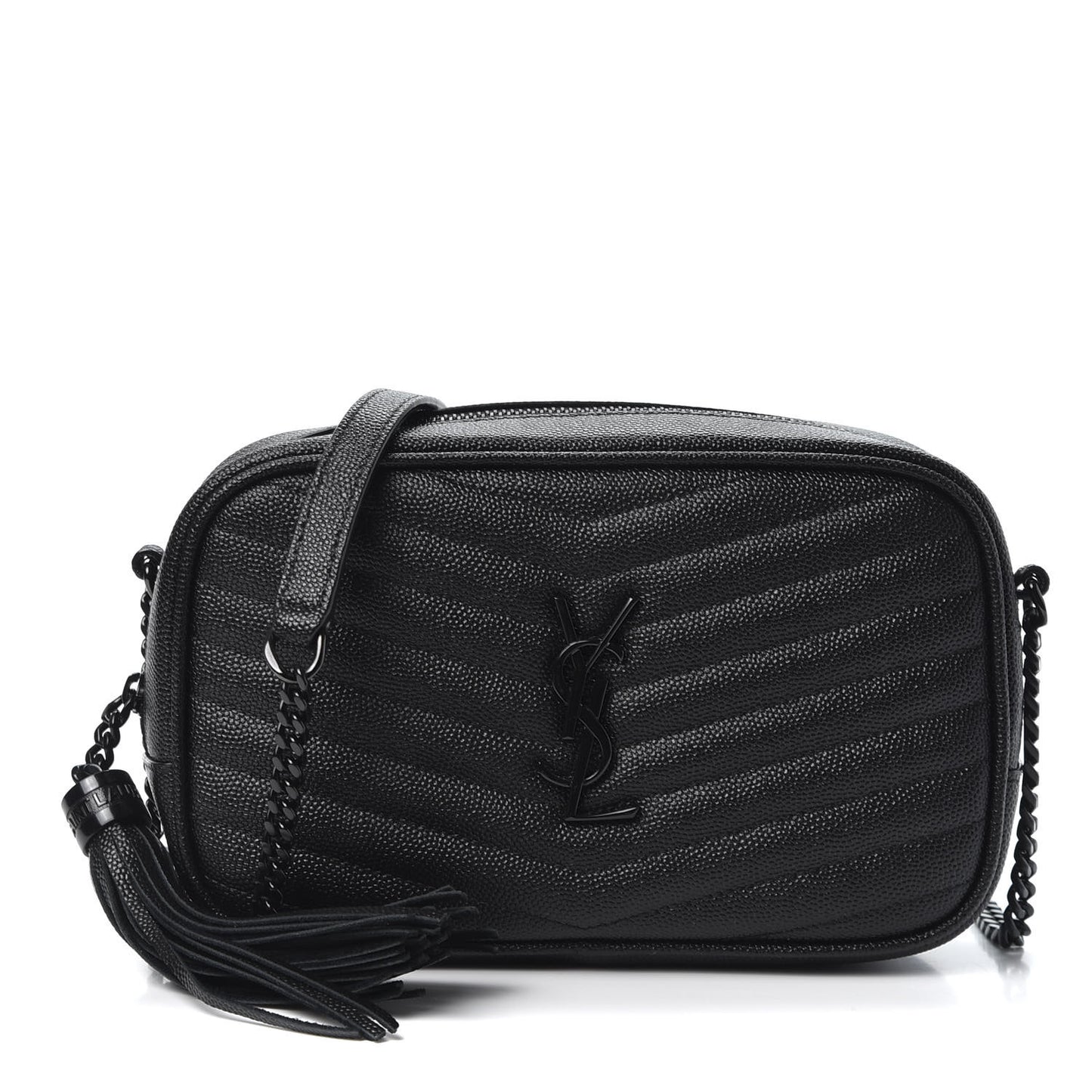 Grain De Poudre Matelasse Monogram Mini Lou Camera Bag Black