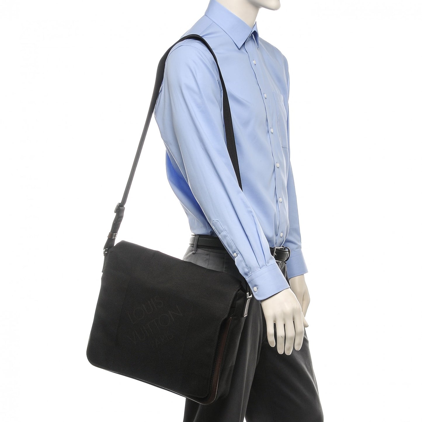 Damier Geant Messenger Bag Black