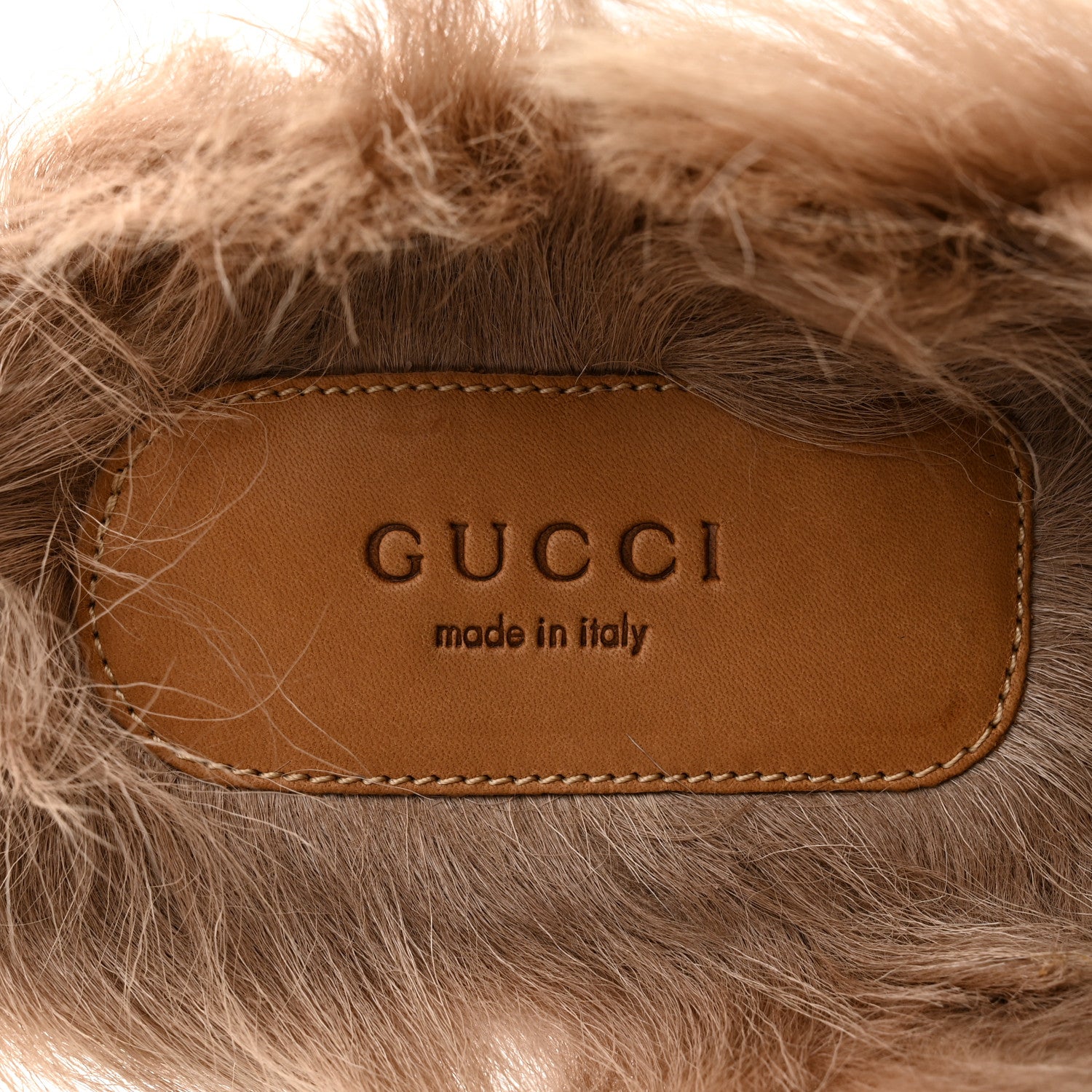 Gucci Calfskin Fur Womens Princetown Slippers 40.5 Black 6 of 10