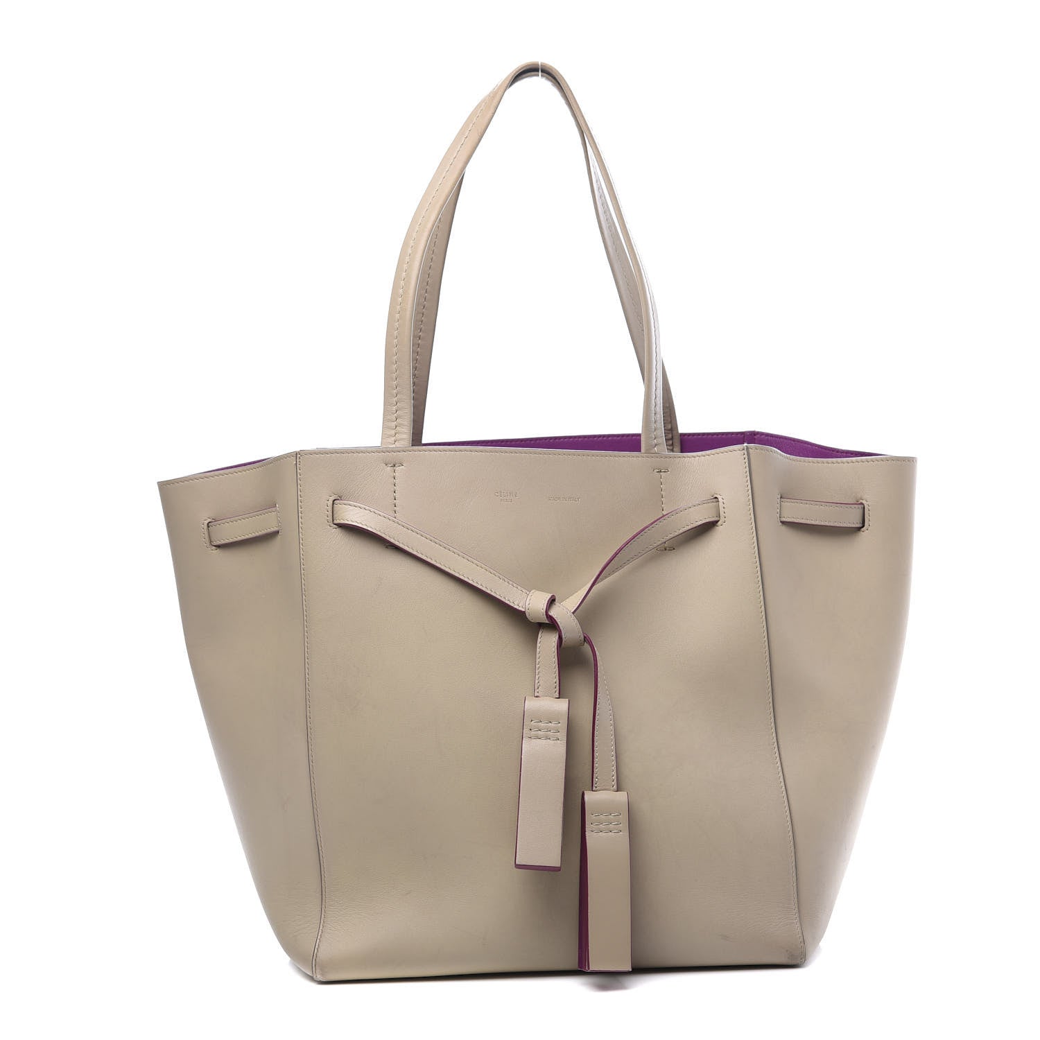 Celine Smooth Calfskin Small Tassel Cabas Phantom Dune Magenta 1 of 12