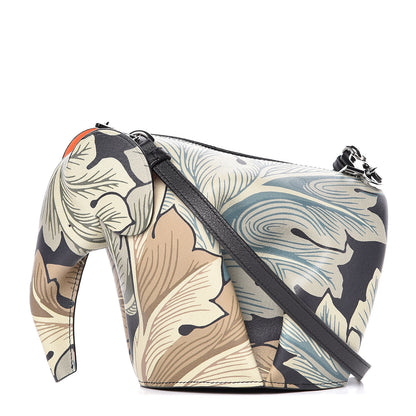 Loewe Calfskin Printed Camo Mini Elephant Crossbody Bag Green 1 of 10