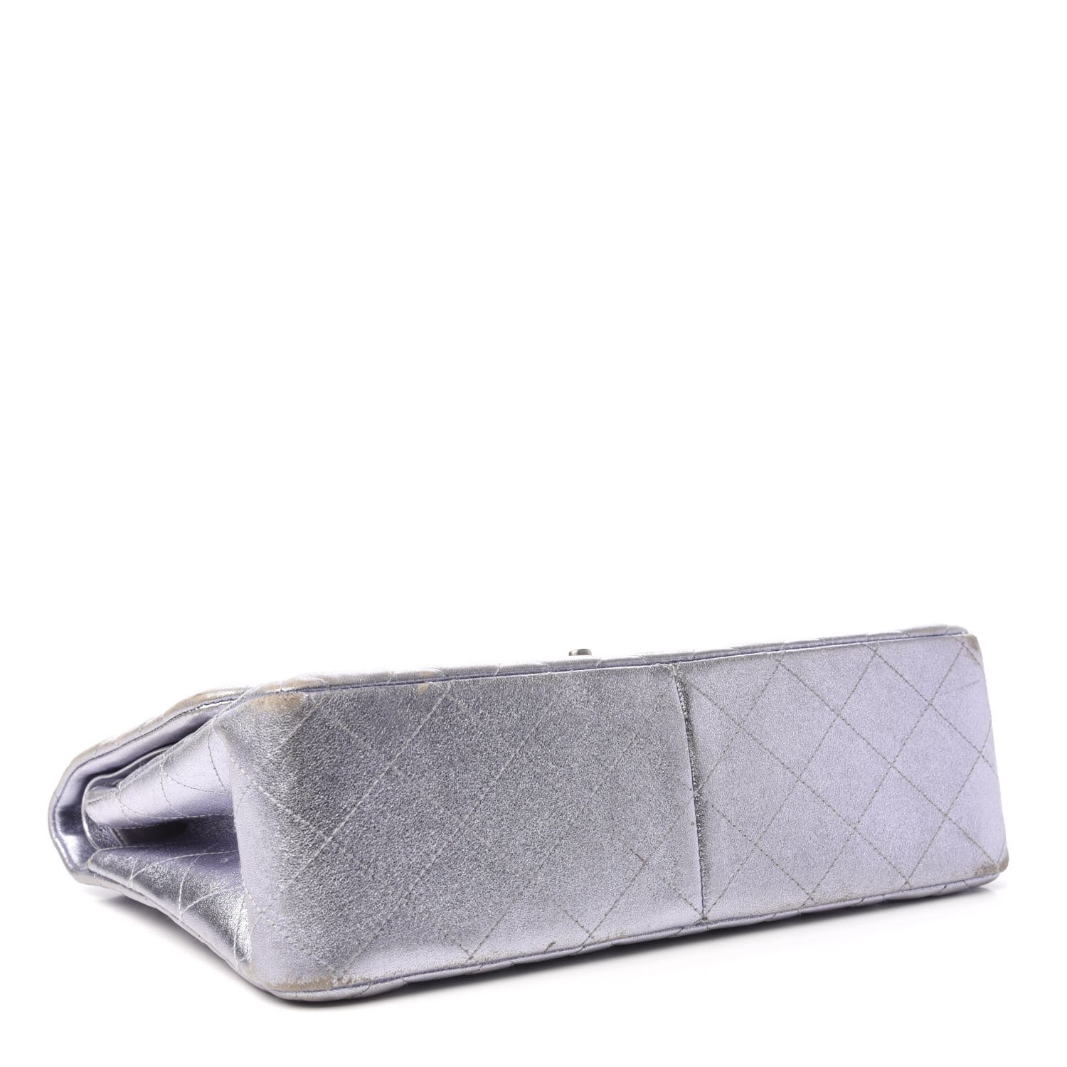 Chanel Metallic Lambskin Quilted Jumbo Double Flap Light Purple 4 of 11