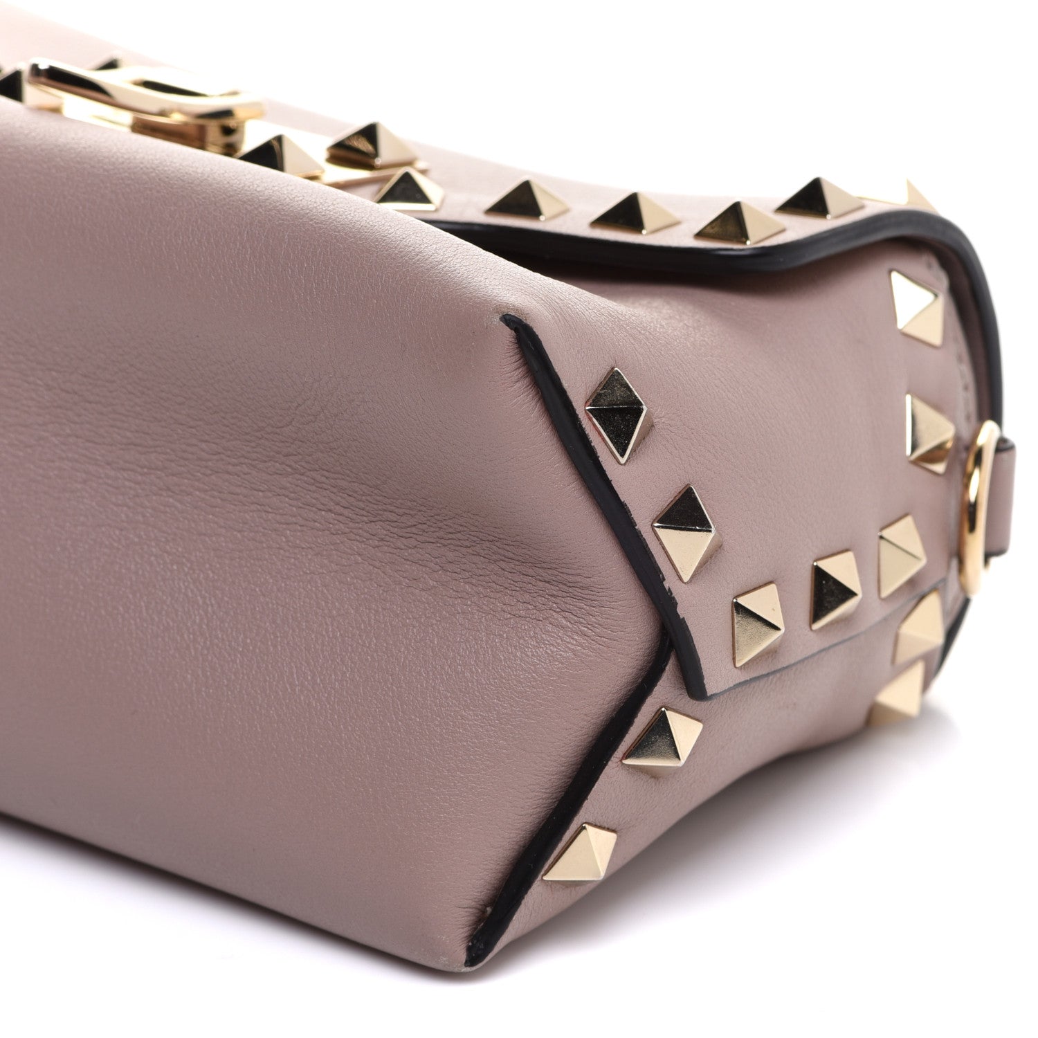 Valentino Garavani Calfskin Mini Rockstud Crossbody Bag Poudre 9 of 13