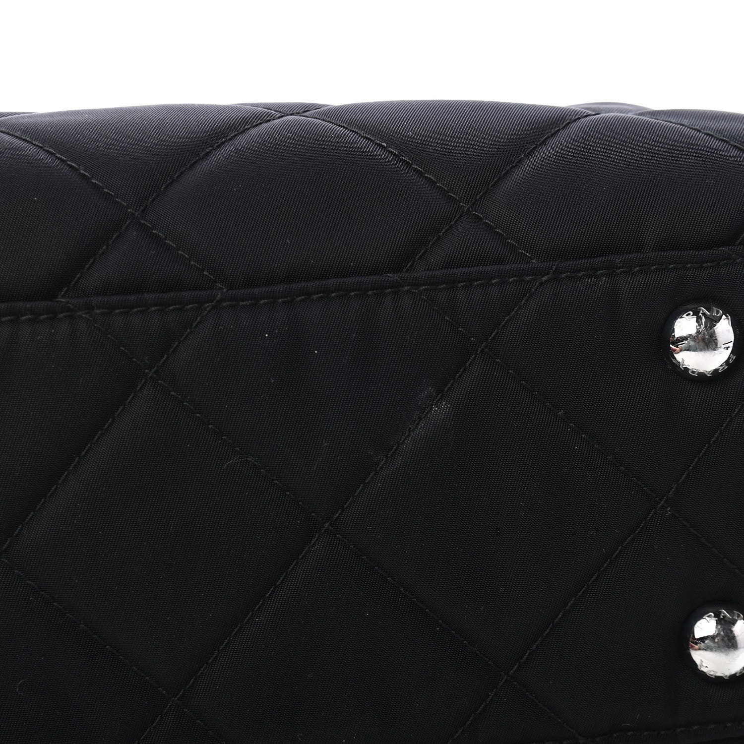 Prada Nylon Tessuto Impuntu Quilted Shoulder Bag Black 5 of 5
