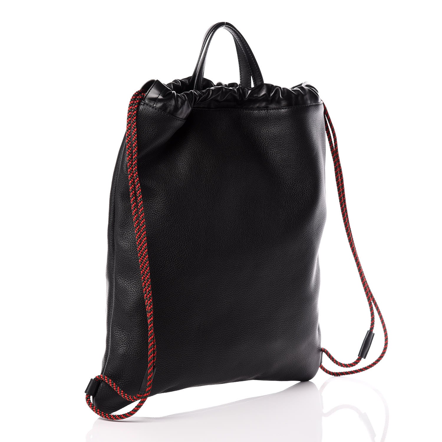 Gucci Calfskin Logo Drawstring Backpack Black 3 of 9