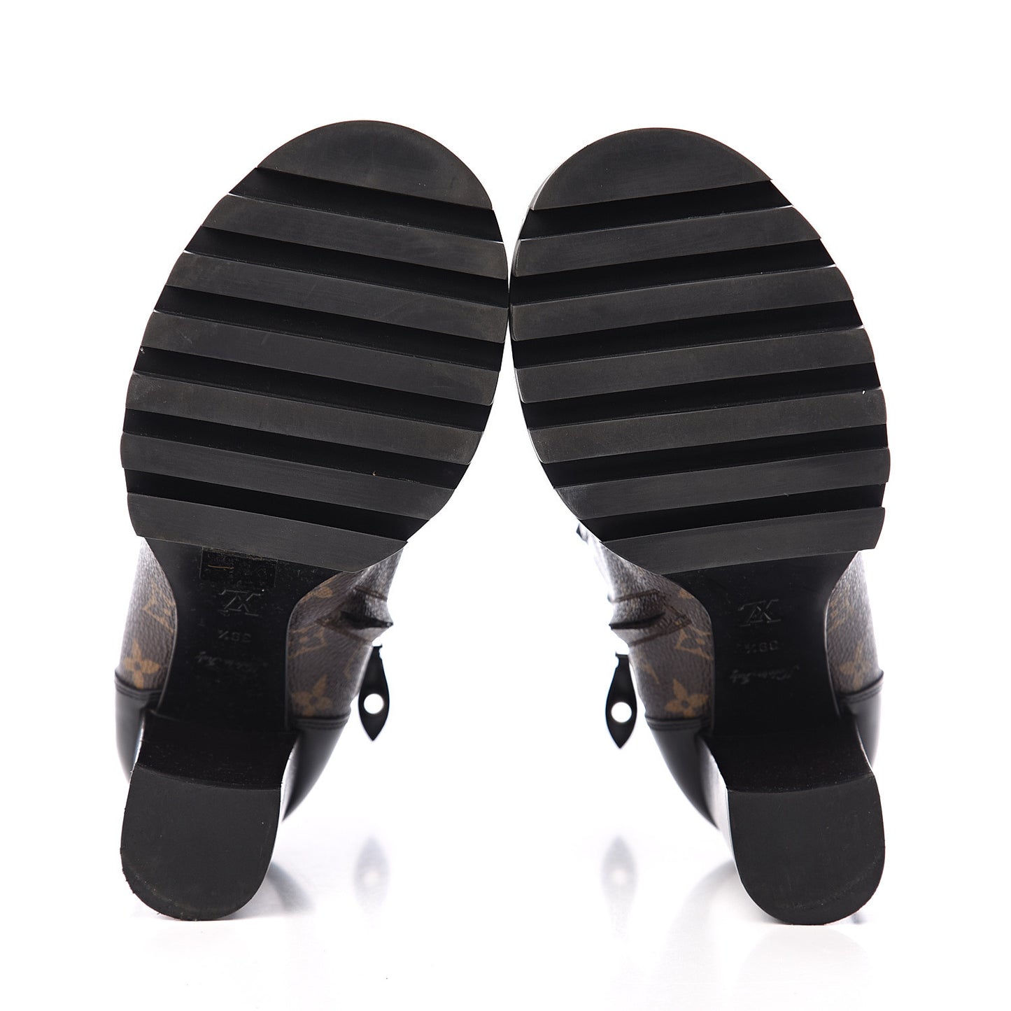 Patent Calfskin Monogram Star Trail Ankle Boots 39.5 Black