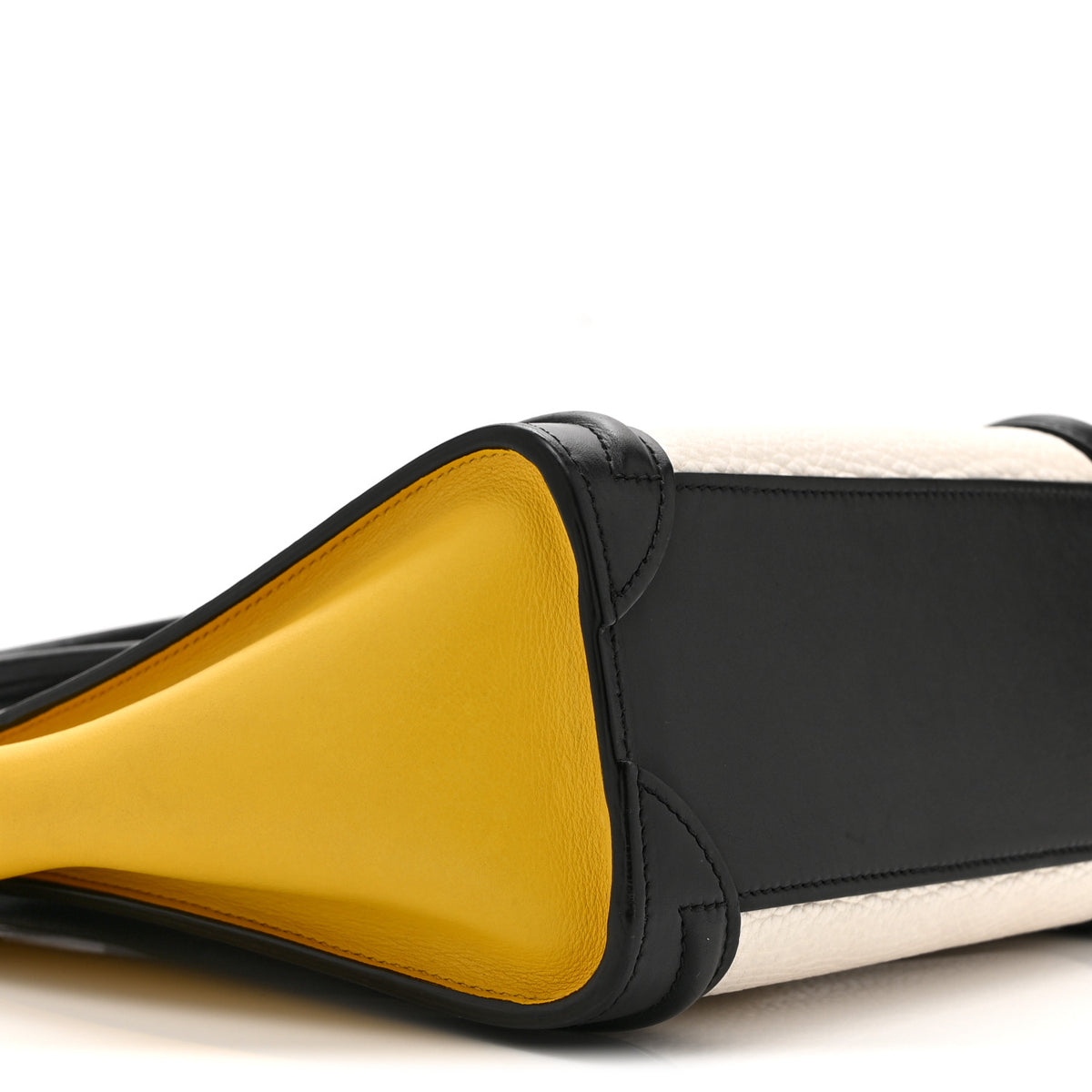 Elephant Calfskin Nano Tri-Color Luggage Yellow