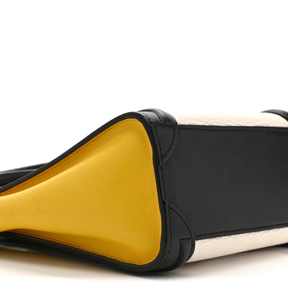 Celine Elephant Calfskin Nano Tri-Color Luggage Yellow 9 of 10