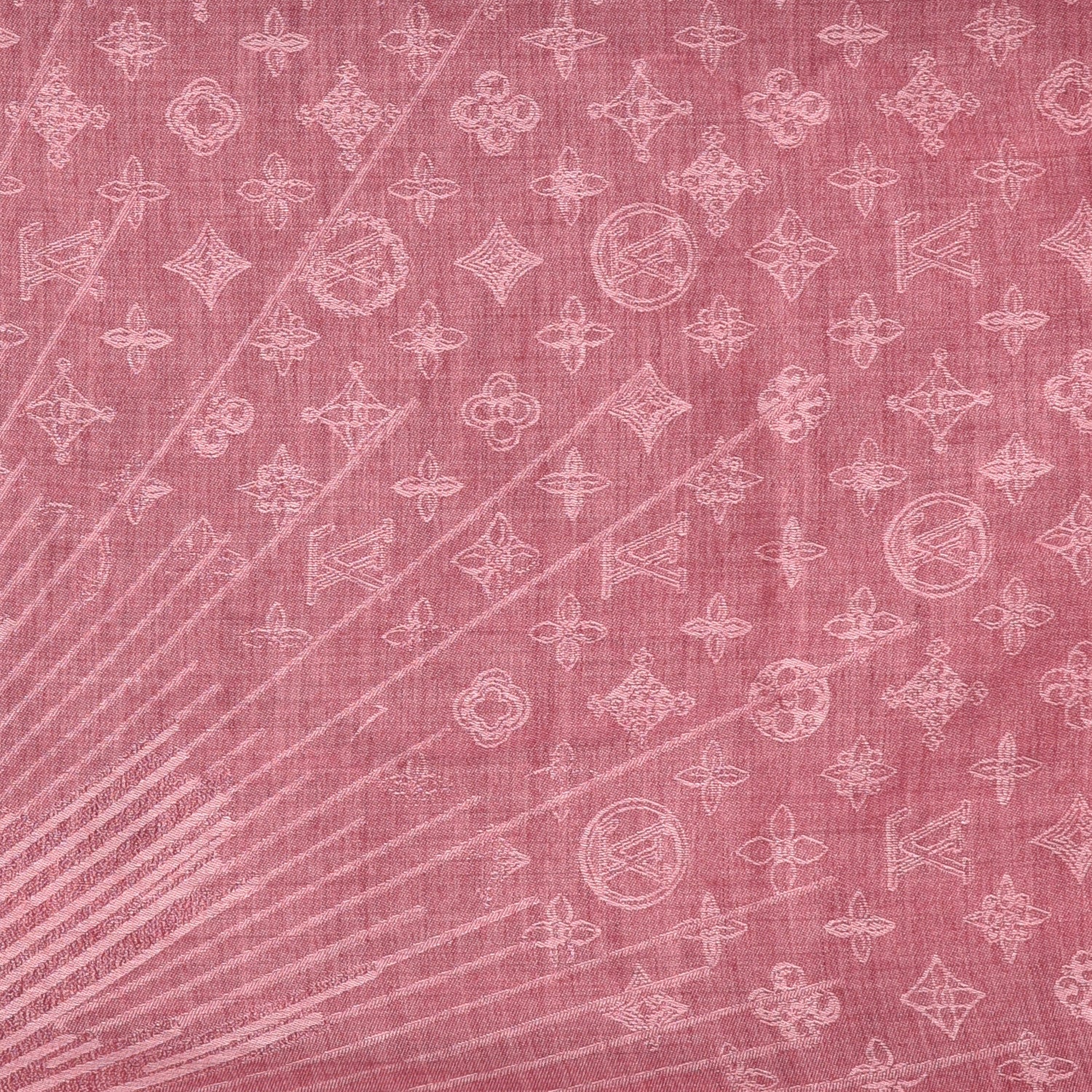 Louis Vuitton Cashmere Monogram Scarf Pink 2 of 3