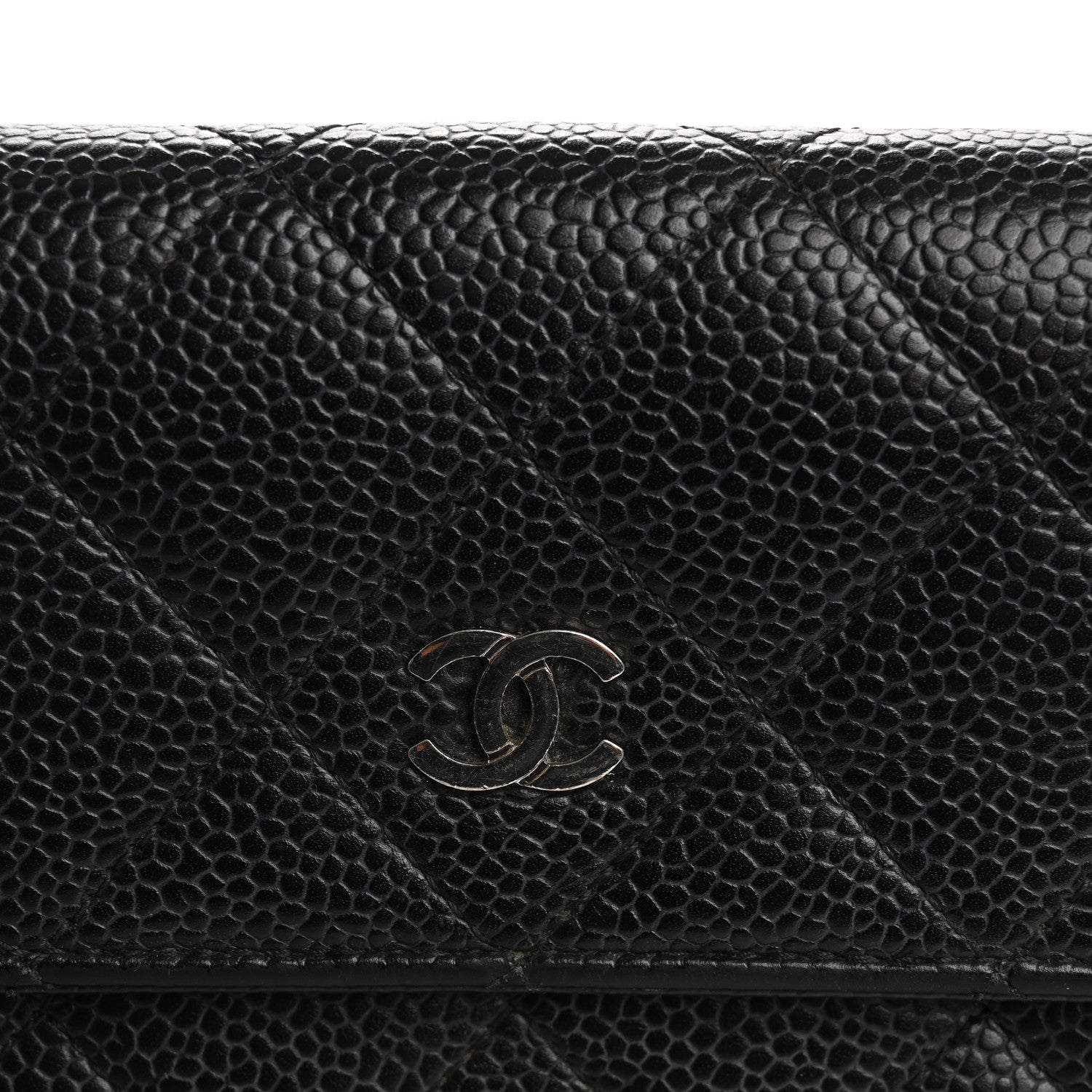 Chanel Caviar Quilted Large Gusset Flap Wallet Black 9 of 12