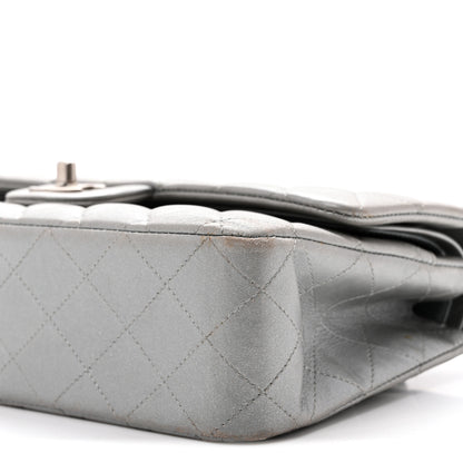 Chanel Metallic Lambskin Quilted Medium Double Flap Silver 10 of 11