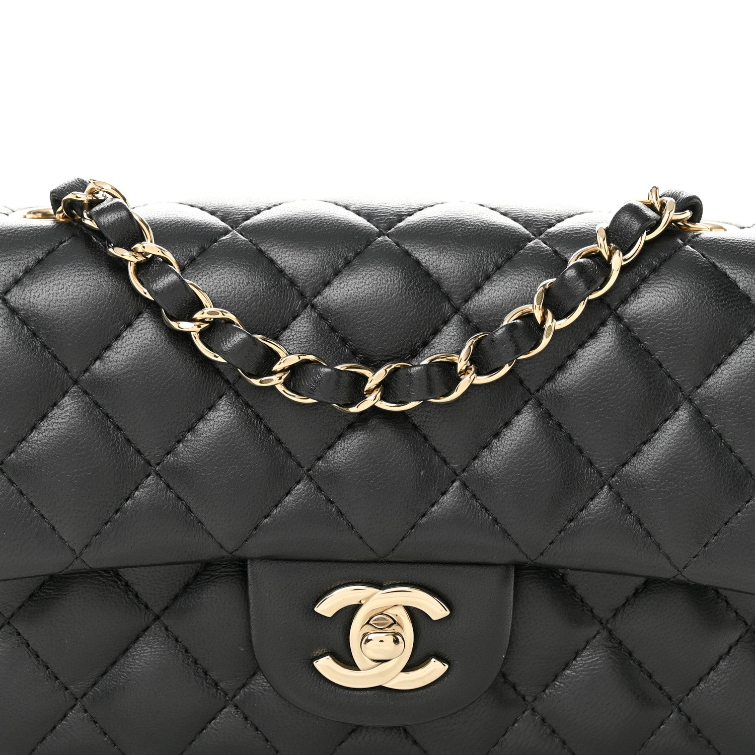 Chanel Lambskin Quilted Mini Rectangular Flap Black 8 of 14