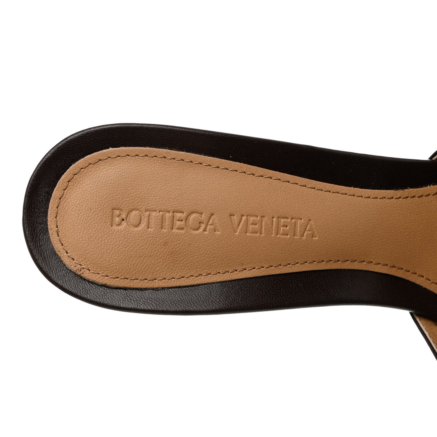Lambskin Stretch Mule Sandals 37.5 Black