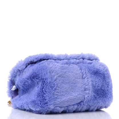 Versace Faux Fur Quilted Virtus Shoulder Bag Orchid 4 of 11