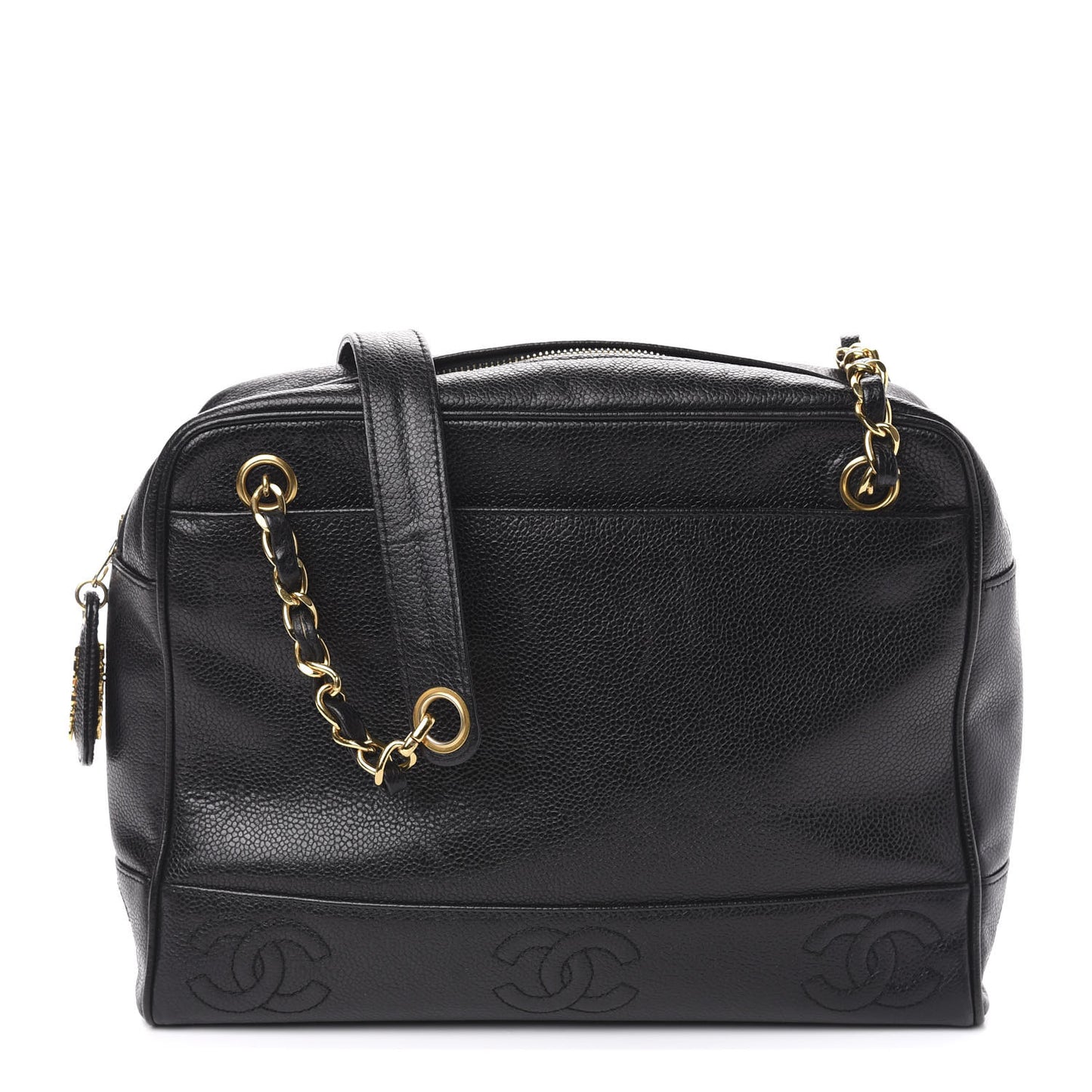 Caviar CC Shoulder Bag Black