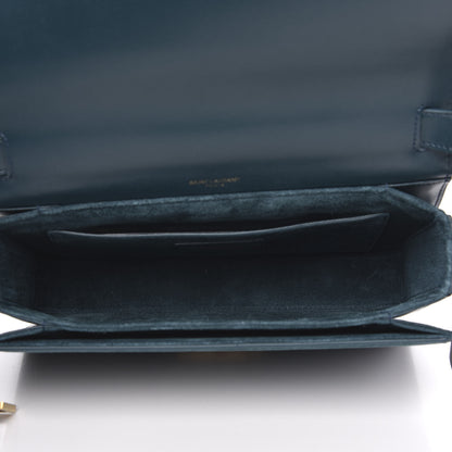 Saint Laurent Smooth Calfskin Suede Medium Bellechasse Dark Turquoise 5 of 9