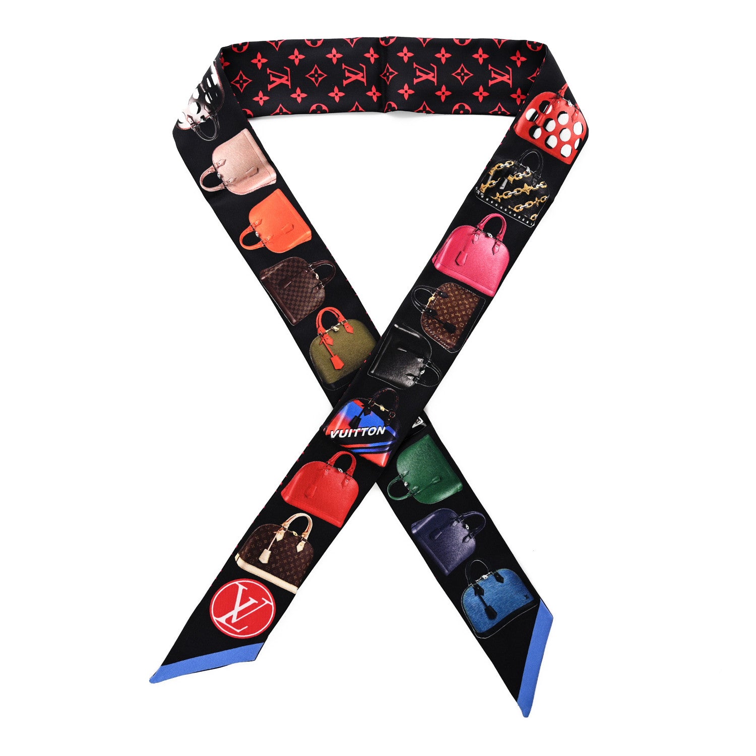 Louis Vuitton Silk Monogram Tribute To Alma BB Bandeau Black 1 of 4