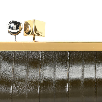 Jacquemus Eelskin La Pochette Salon Clutch Dark Khaki 8 of 10