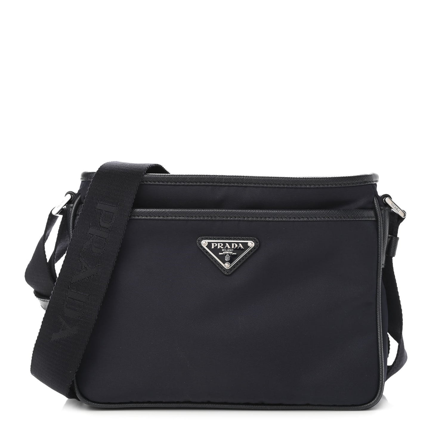 Tessuto Nylon Saffiano Messenger Bag Baltico