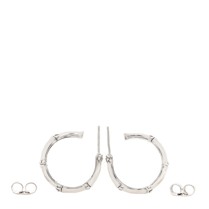 John Hardy Sterling Silver Small Bamboo Hoop Earrings 3 of 5