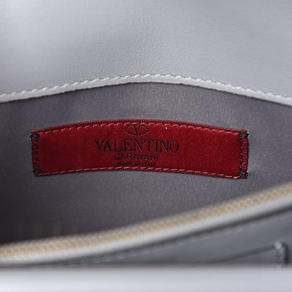 Valentino Garavani Calfskin Rockstud Wallet on Chain Pastel Grey 6 of 11