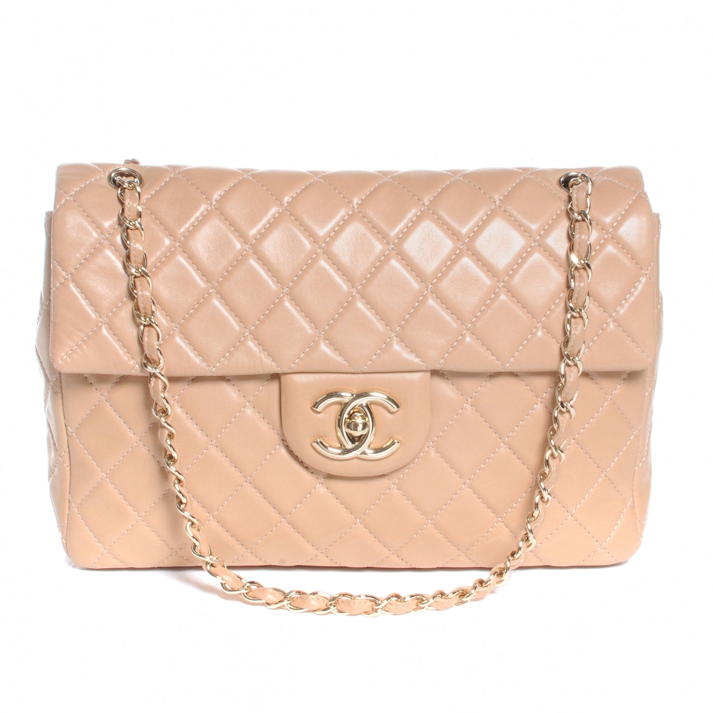 Lambskin Maxi Flap Apricot
