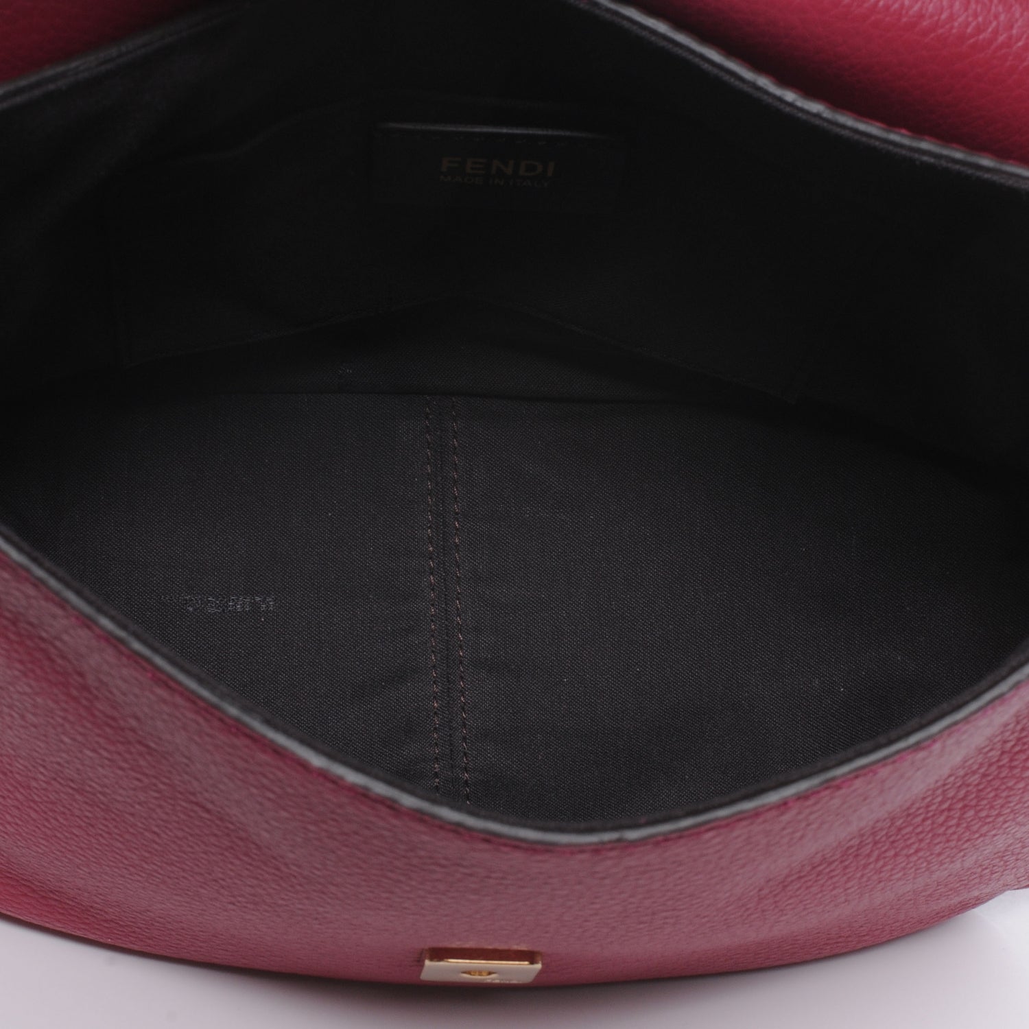 Fendi Vitello Small Messenger Bag Amarena 5 of 9