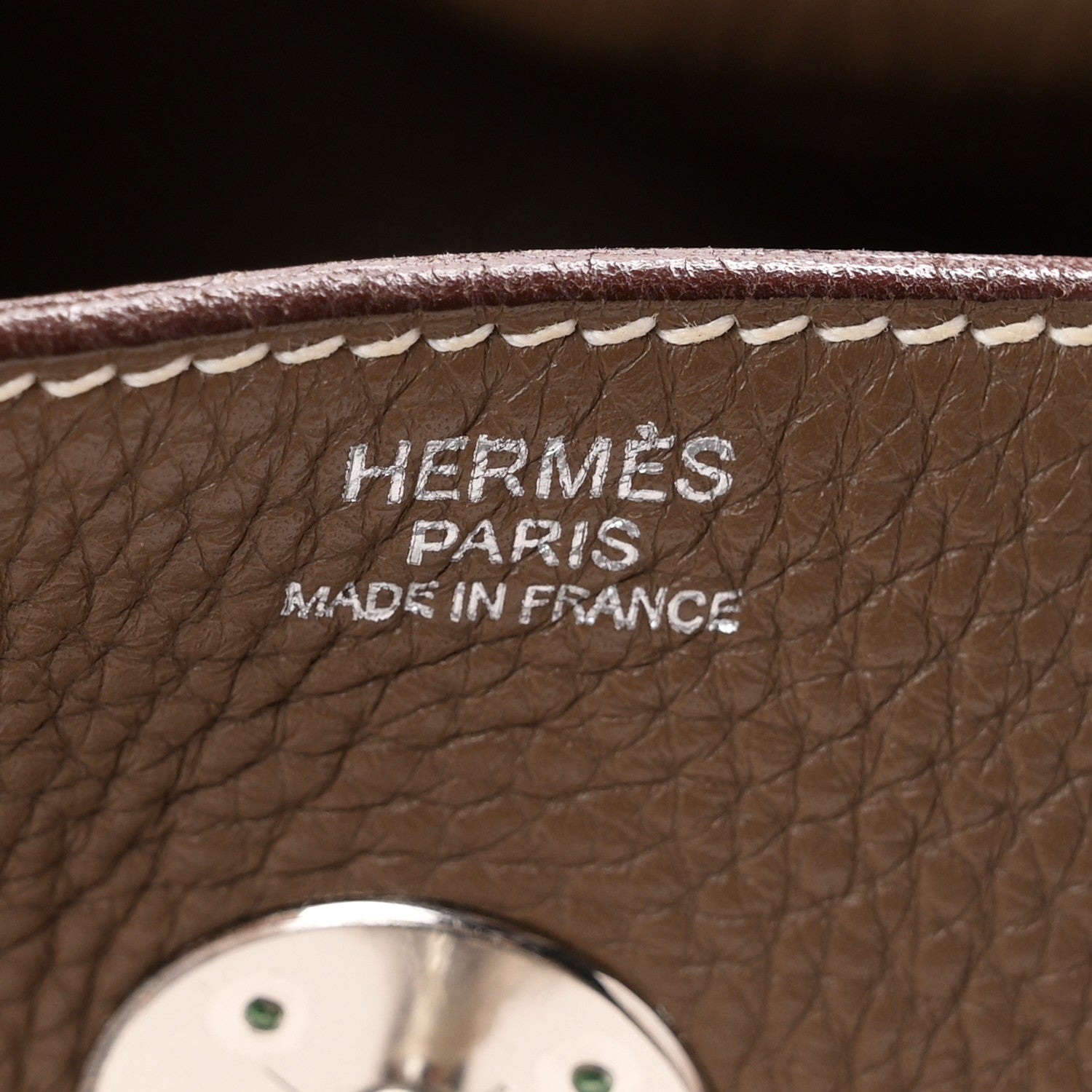 Hermes Taurillon Clemence Lindy 30 Etoupe 5 of 11