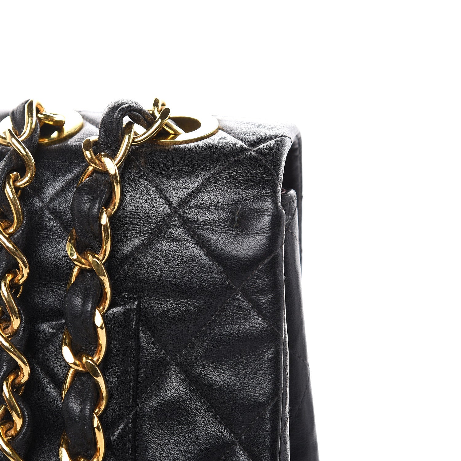Chanel Lambskin Quilted XL Jumbo Single Flap Black 12 of 18