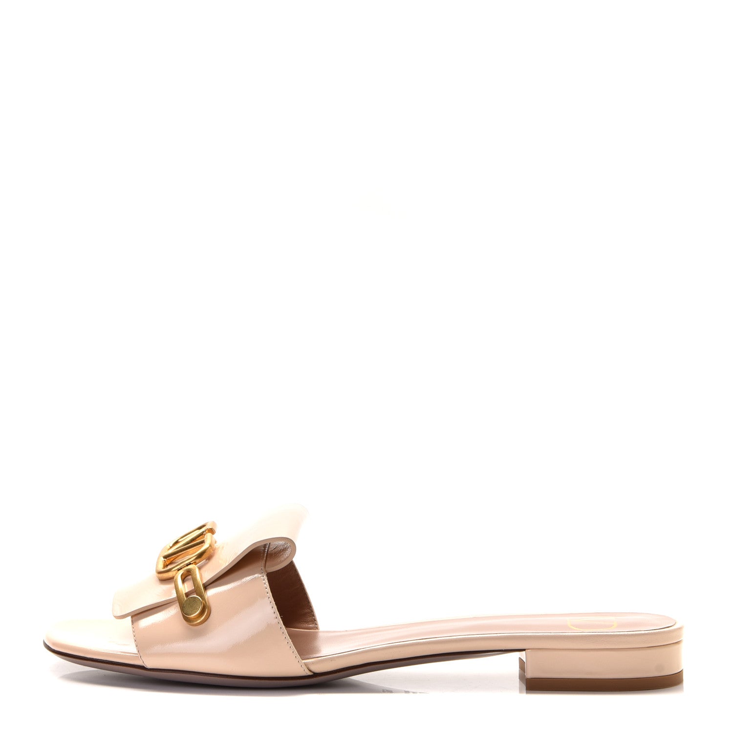 Valentino Garavani Patent VLogo Slides 39 Light Beige 1 of 10