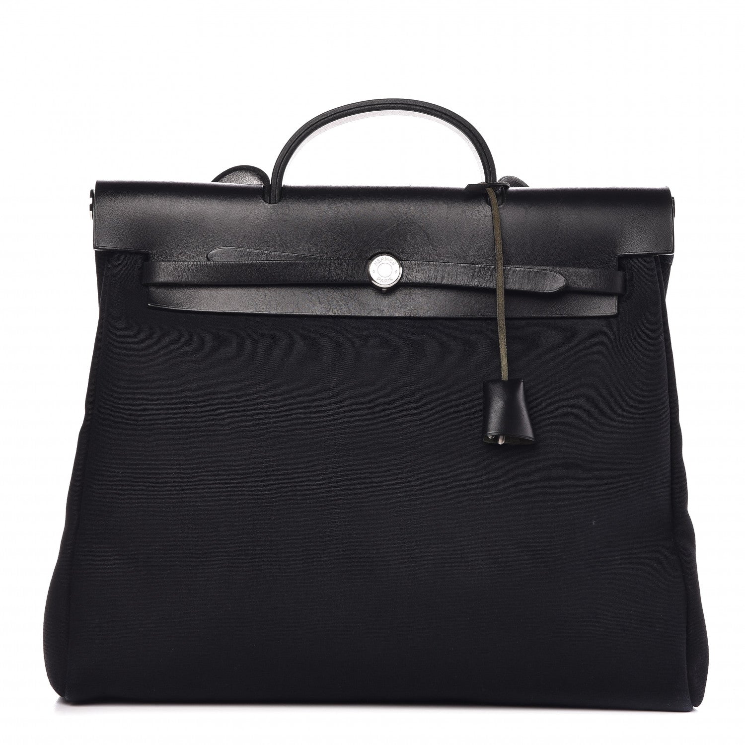 Hermes Toile Vache Calfskin Herbag 39 MM Black 1 of 12