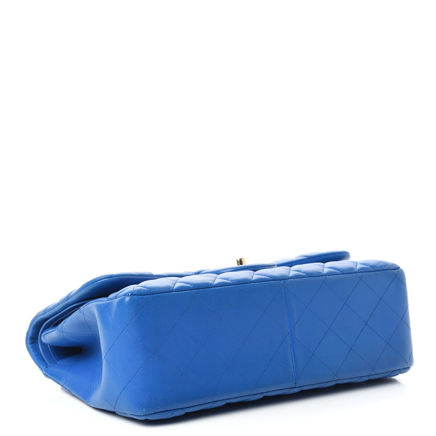 Chanel Lambskin Quilted Jumbo Double Flap Blue 4 of 10