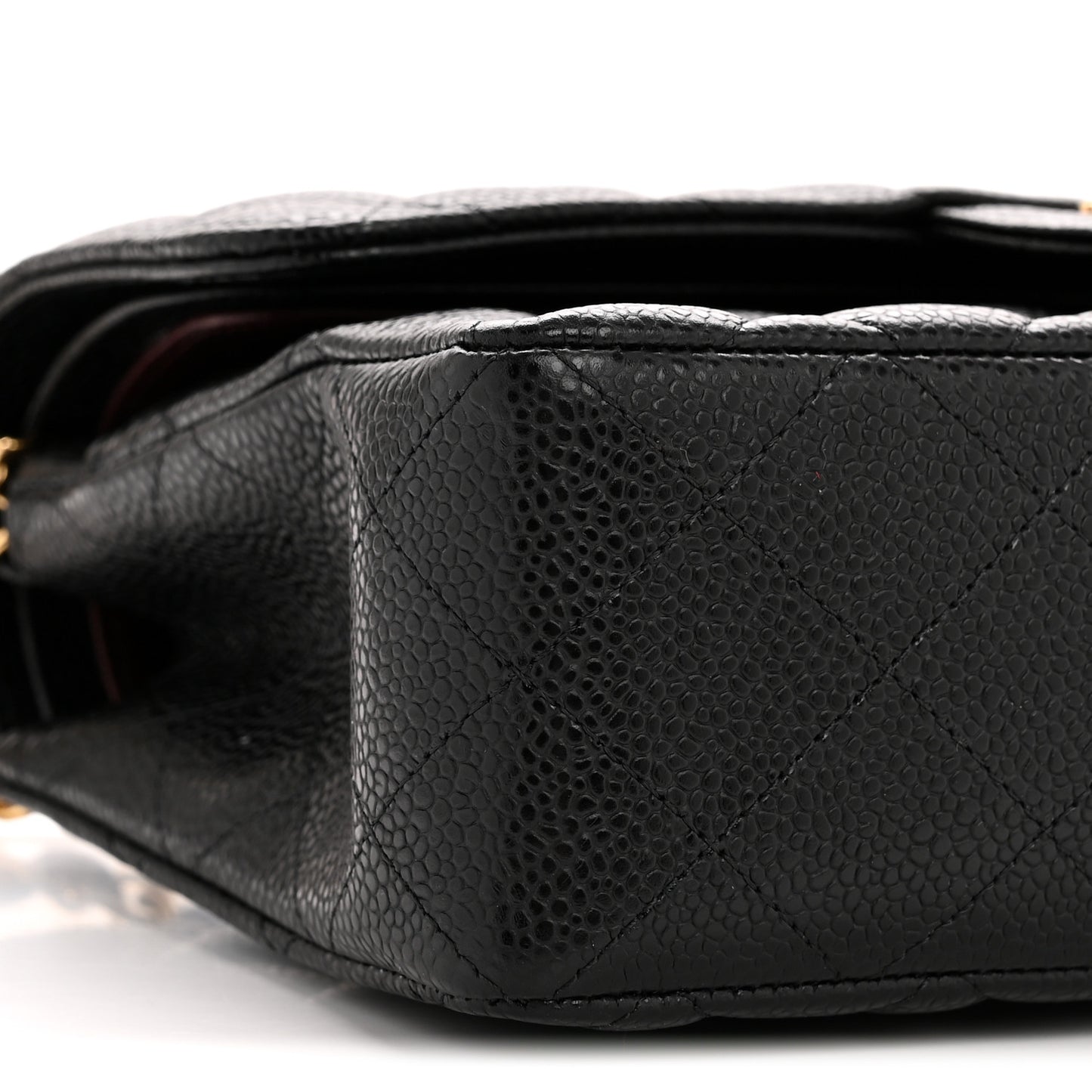Caviar Quilted Small Double Flap Black