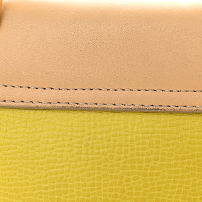 Chloe Grained Calfskin Lambskin Mini Bi-Color Drew Shoulder Bag Yellow Beige 12 of 14