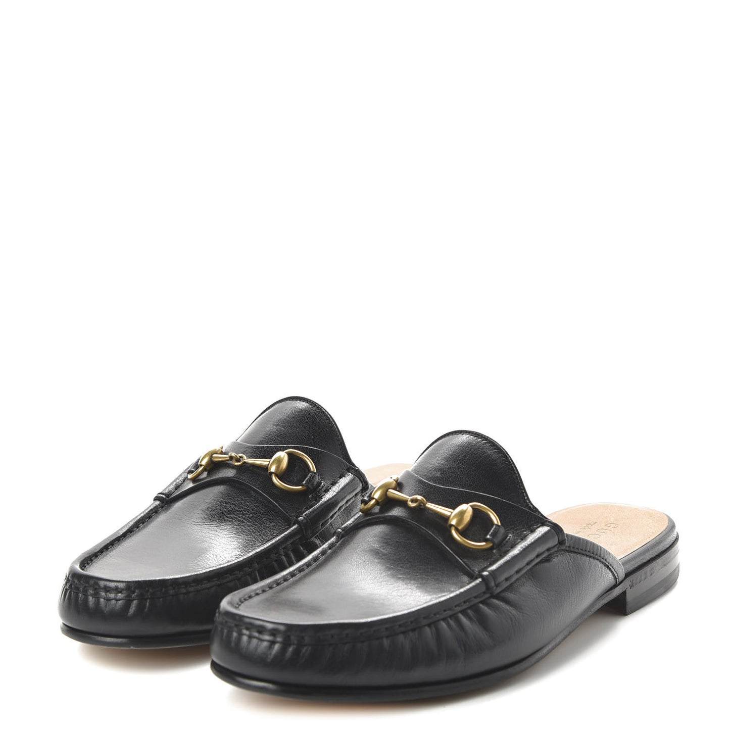 Goatskin Mens Horsebit Slippers 11 Black