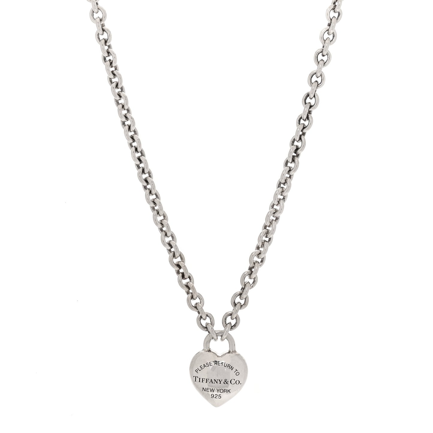Sterling Silver Return to Tiffany Puffed Heart Pendant Necklace