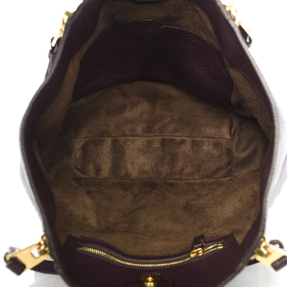 Tom Ford Grained Calfskin Sedgwick Medium Zipper Tote Wine 5 of 9