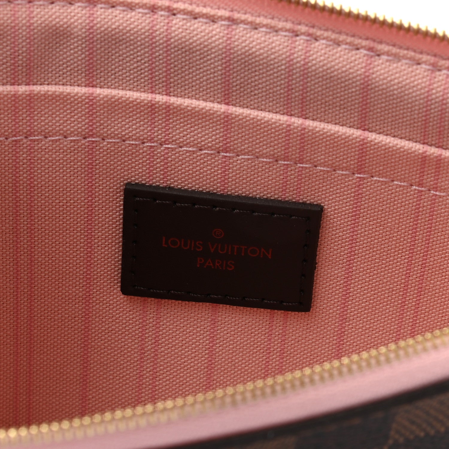 Louis Vuitton Damier Ebene Neverfull MM GM Pochette Rose Ballerine 6 of 8