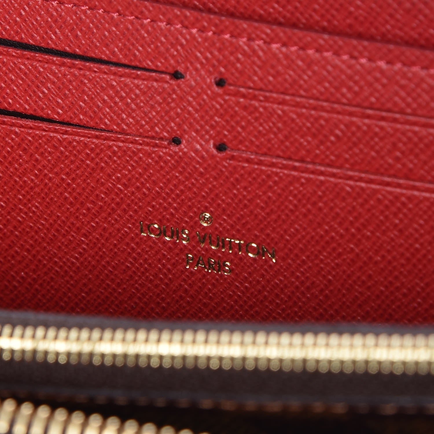 Louis Vuitton Damier Ebene Clemence Wallet Cherry 6 of 8