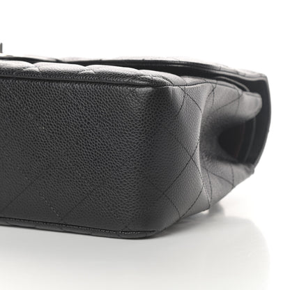 Chanel Caviar Quilted Jumbo Double Flap Black 12 of 14