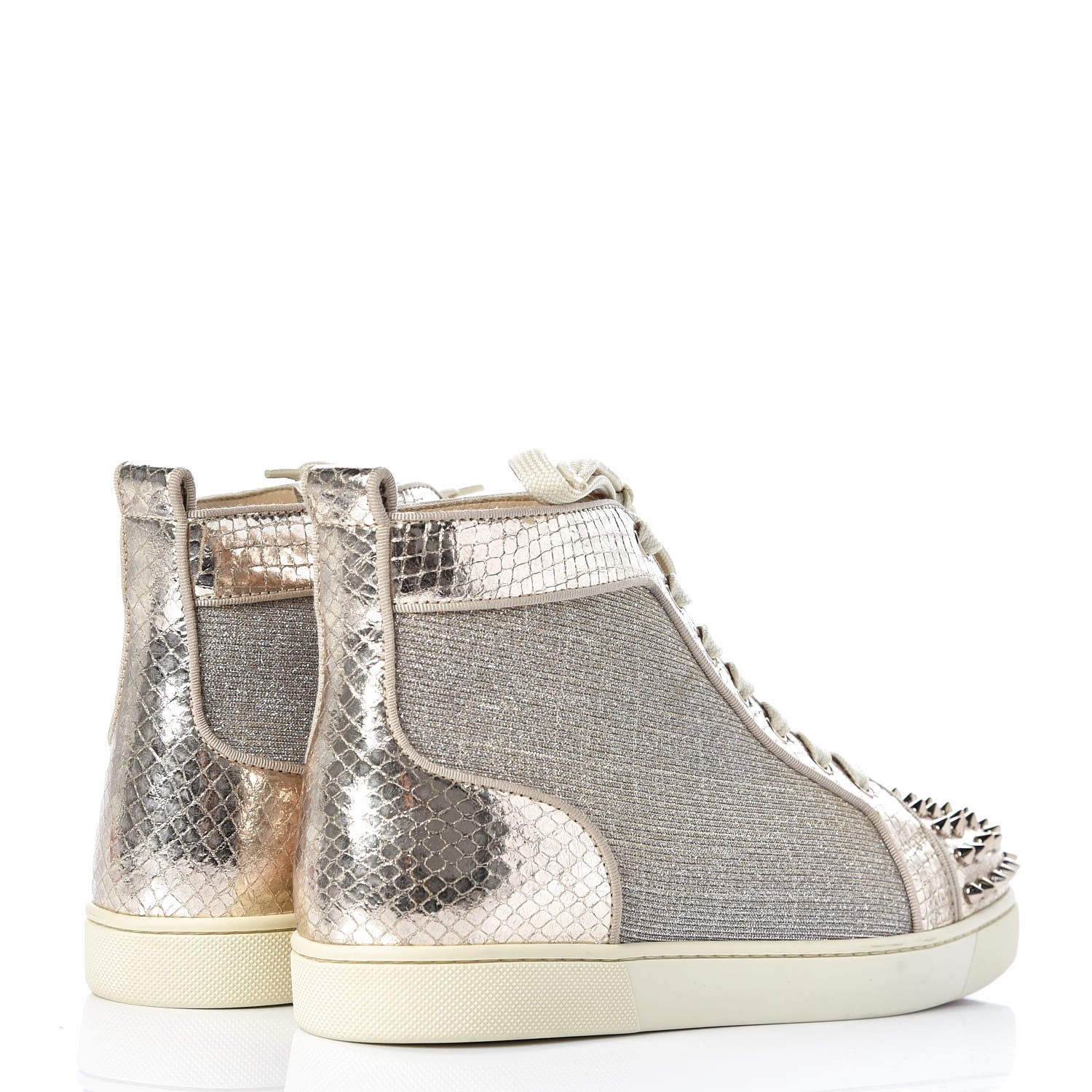 Christian Louboutin Lame Lou Spikes Flat Sneakers 40 gold 4 of 9