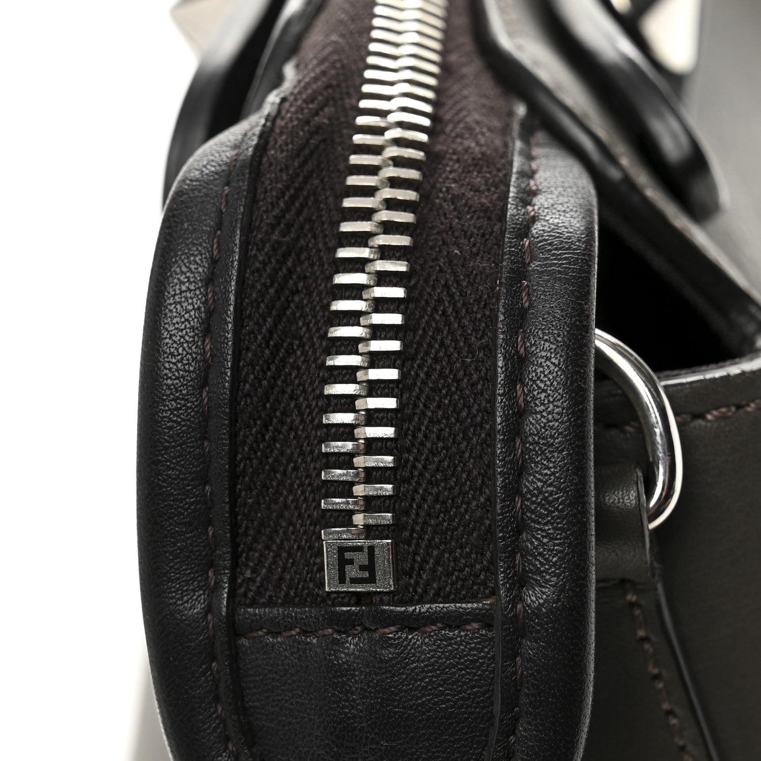 Fendi Vitello Dolce 4 Color Medium By The Way Boston Bag Carbone Grigio Polvere Multicolor 13 of 15