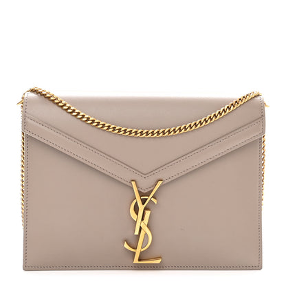 Saint Laurent Calfskin Monogram Cassandra Clasp Bag Mink Rouge Legion 1 of 8