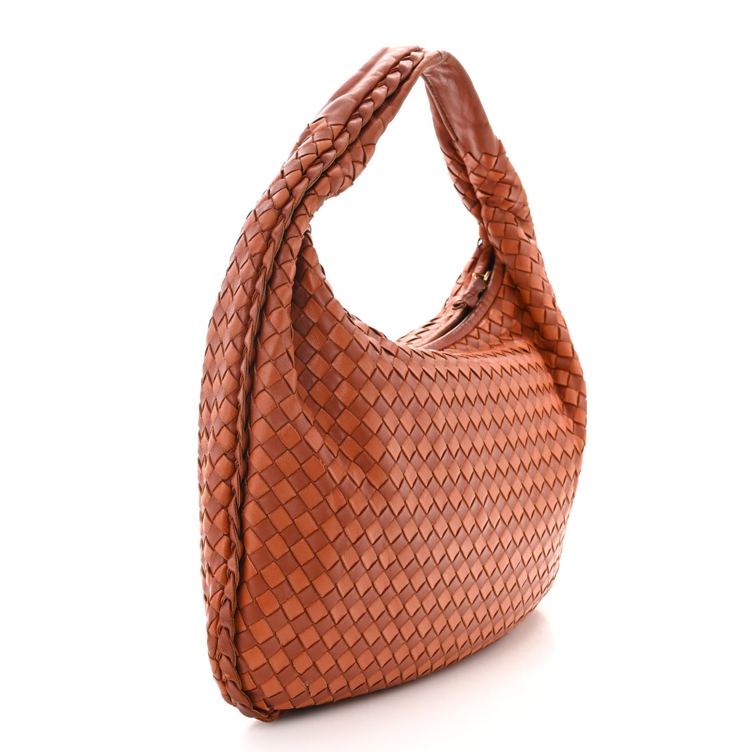 Bottega Veneta Nappa Intrecciato Bi-Color Medium Veneta Hobo Rust Clay 3 of 10