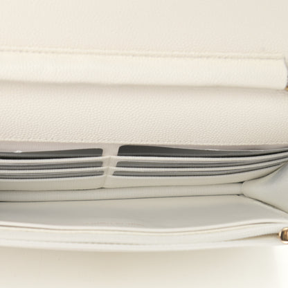 Chanel Caviar Quilted Wallet On Chain WOC White 5 of 12