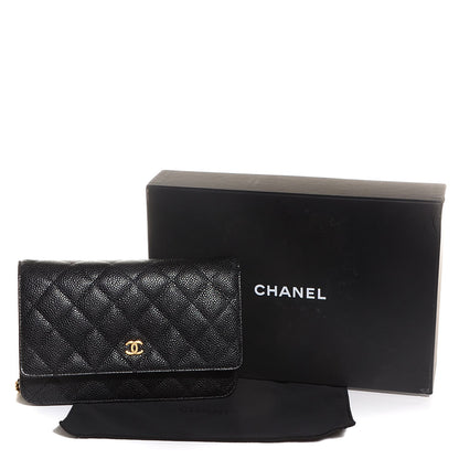 Chanel Caviar Quilted Wallet On Chain WOC Black 5 of 9