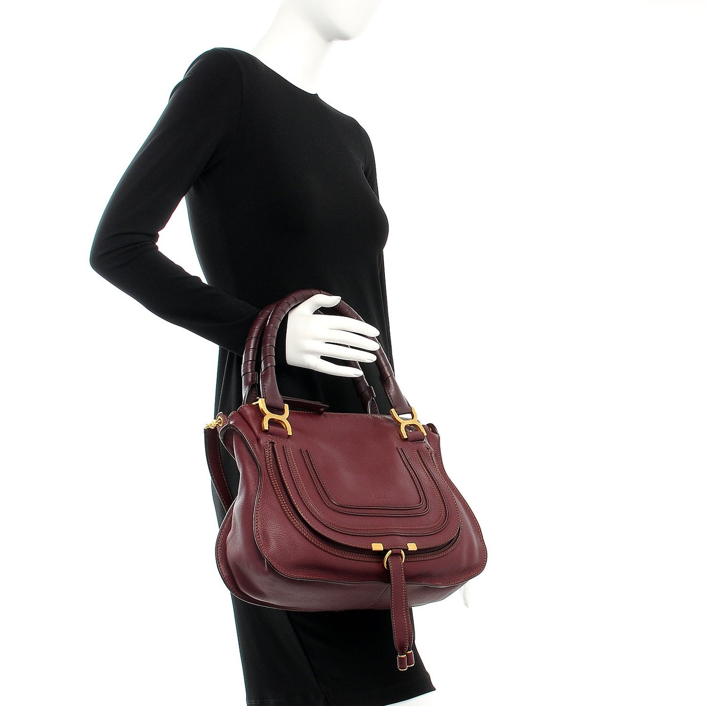 Calfskin Medium Marcie Satchel Wild Purple